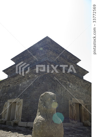 獅子雕像，Bunwolsa寺，寶塔，慶州，Gyeongbuk 33772569