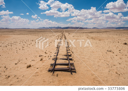 Abandoned railway tracks in the desert, Namibia 33773806