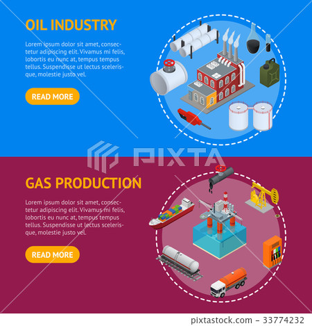 Oil Industry and Energy Resource Banner Horizontal 33774232