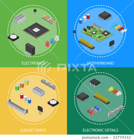 Computer Electronic Circuit Board Component Poster 33774332