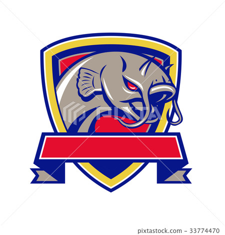 Devil Catfish Head Shield Retro 33774470