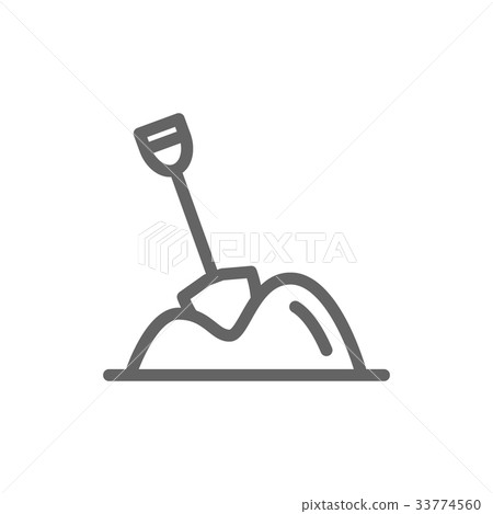 Simple pile of sand line icon. Symbol and sign Simple pile of sand line icon. Symbol and sign 33774560