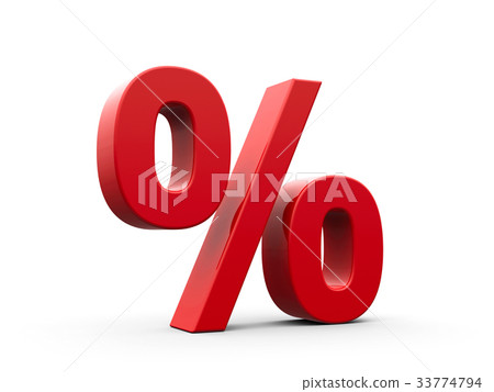 Red Percent - Stock Illustration [33774794] - PIXTA
