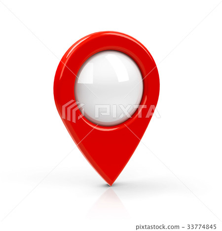 Red map pointer blank 33774845