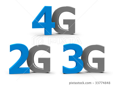 2G 3G 4G icons 33774848