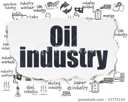 Industry concept: Oil Industry on Torn Paper Industry concept: Oil Industry on Torn Paper 33775134