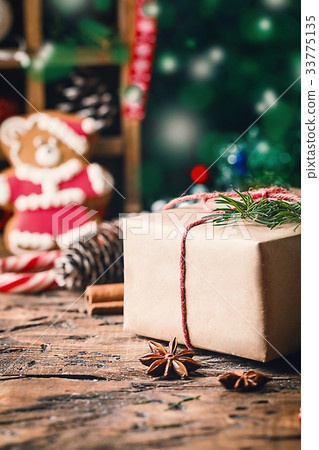 Christmas Decorations with Gingerbread cookies 33775135