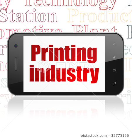 Manufacuring concept: Smartphone with Printing Manufacuring concept: Smartphone with Printing 33775136