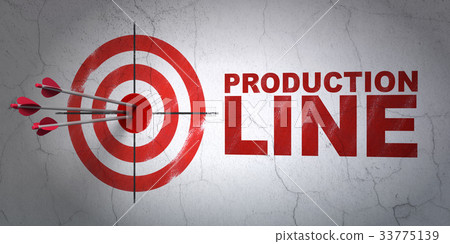 Industry concept: target and Production Line on Industry concept: target and Production Line on 33775139