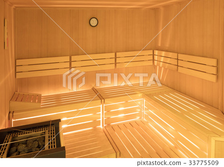 Small home Finnish wooden sauna 33775509