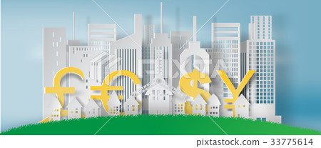 Paper art of cityscape and lanscape  33775614