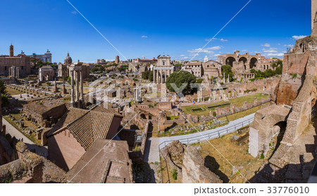 Roman forum ruins in Rome Italy 33776010