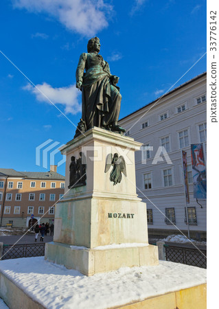 Mozart statue in Salzburg Austria 33776142