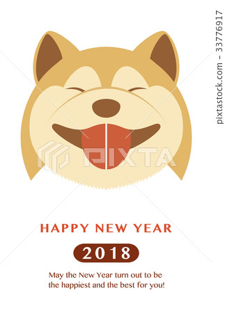 2018年新年賀卡模板_ Shiba Inu _ HNY _英文補充_ ver。懷特 33776917