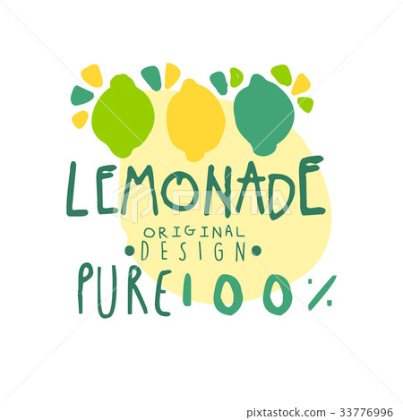 Pure lemonade 100 percent logo template original Pure lemonade 100 percent logo template original 33776996