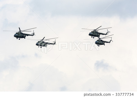 W-3 Sokol helicopter during Air Show Radom 2017. W-3 Sokol helicopter during Air Show Radom 2017. 33777734