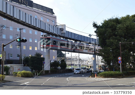 View of the Shonan Monorail from Ofuna Station East Exit Rotary, Kamakura City, Kanagawa Prefecture 33779350