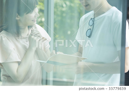 Fan woman getting a sign 33779839
