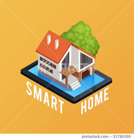 Smart Home Isometric Composition Poster  33780380