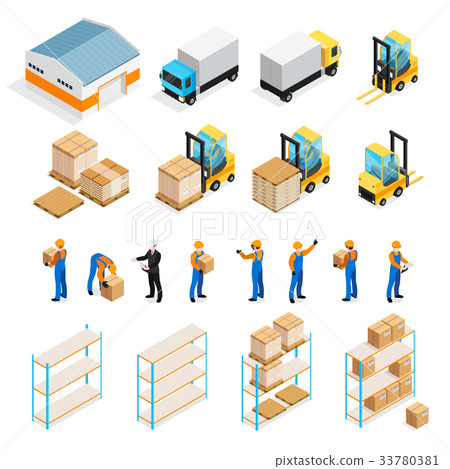 Warehouse Isometric Set 33780381
