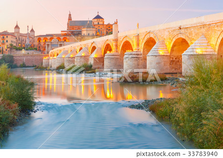 Mezquita and Roman bridge in Cordoba, Spain 33783940