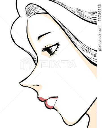 The profile of a woman - Stock Illustration [33784586] - PIXTA