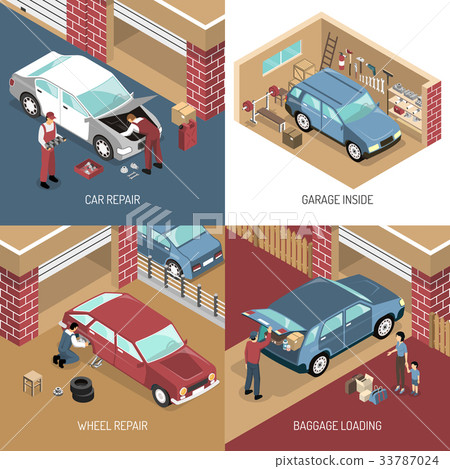 Garage Isometric Design Concept 33787024