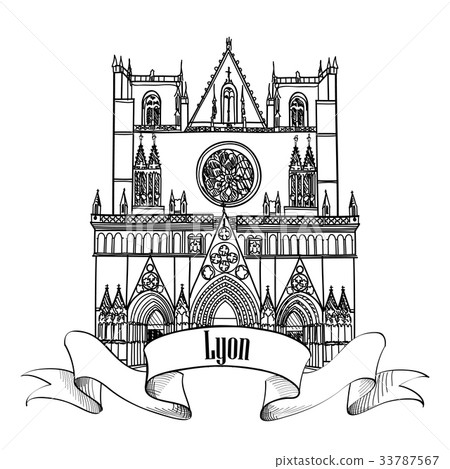 Lyon landmark Famous city place Travel France sign 33787567
