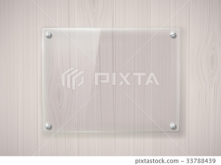 glass frame on a wooden surface 33788439