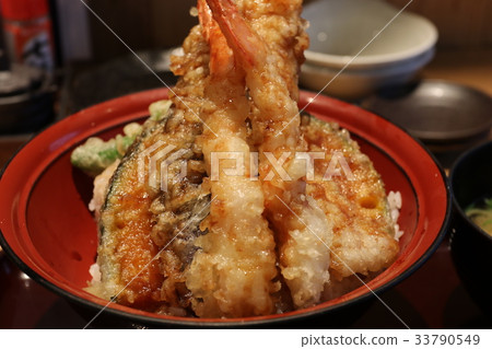 Bowl of rice and fried fish Bowl of rice and fried fish 33790549