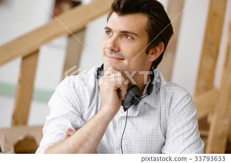 Young man with headphones Young man with headphones 33793633