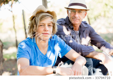 Father and son in vineyard Father and son in vineyard 33794710