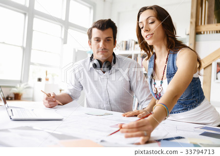 Start-up Team of two young people Start-up Team of two young people 33794713