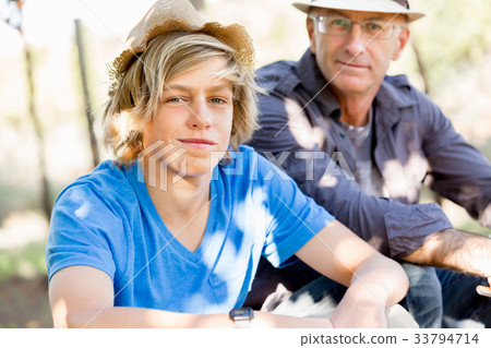 Father and son in vineyard Father and son in vineyard 33794714