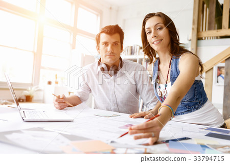 Start-up Team of two young people Start-up Team of two young people 33794715