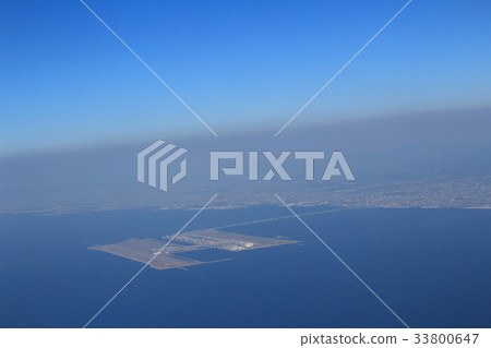 View from Window Plane in the Kansai Airport 33800647
