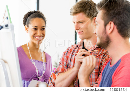 Young office workers or students as a team 33801284