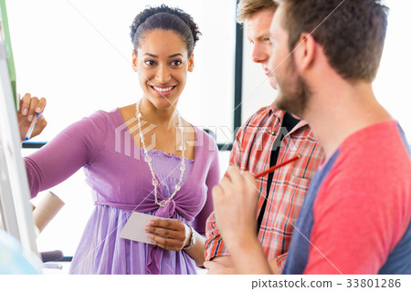 Young office workers or students as a team 33801286