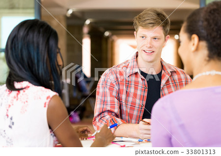 Young office workers or students as a team 33801313
