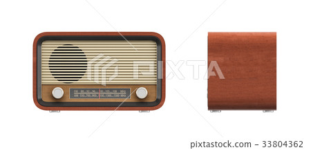 3d rendering of a brown rounded retro style radio 3d rendering of a brown rounded retro style radio 33804362