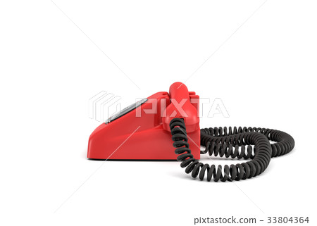 3d rendering of an old-fashioned rotary phone - Stock Illustration ...