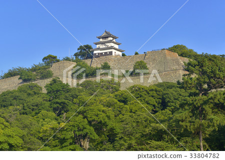 Marugame Castle in the blue sky 33804782