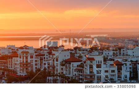 Marina in Agadir city at sunset, Morocco Marina in Agadir city at sunset, Morocco 33805098