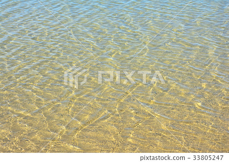 Clear sea overlooking the sand. Clear sea overlooking the sand. 33805247