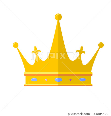 Royal crown flat icon, isolated on white - Stock Illustration [33805329 ...
