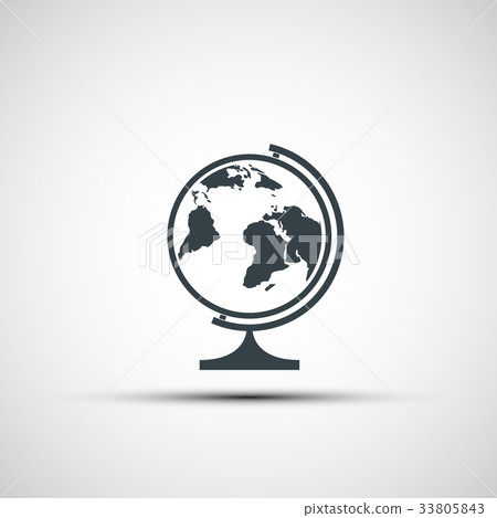 Vector icons of school globe 33805843