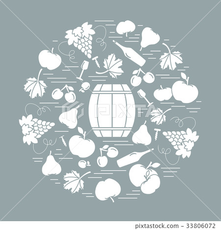 autumn seasonal fruits and vegetables in circle autumn seasonal fruits and vegetables in circle 33806072