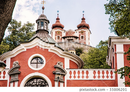 Calvary in mining town Banska Stiavnica, Slovakia 33806201