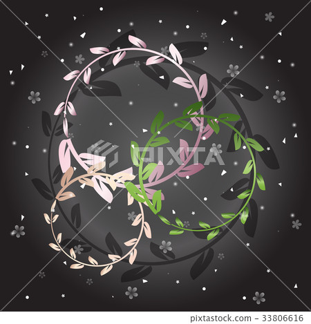 Created shiny laurel wreath on grey background Created shiny laurel wreath on grey background 33806616