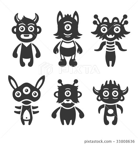 Monster Aliens Set. Vector Monster Aliens Set. Vector 33808636
